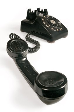 Rotary telephone off the hook clipart