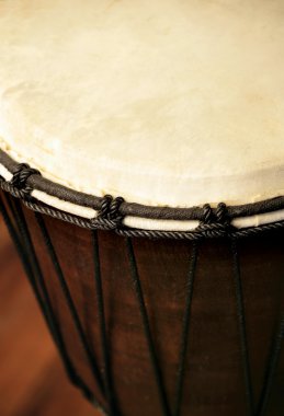 African Djembe drum closeup clipart