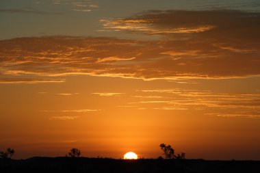 Australian outback sunset clipart