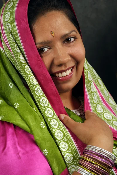 Indiska kvinnan — Stockfoto