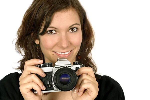 Camera meisje — Stockfoto