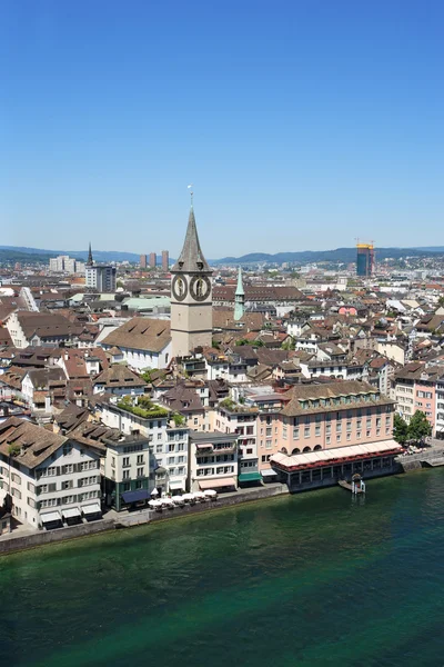 Zurich and the Limmat river — Stock Photo, Image