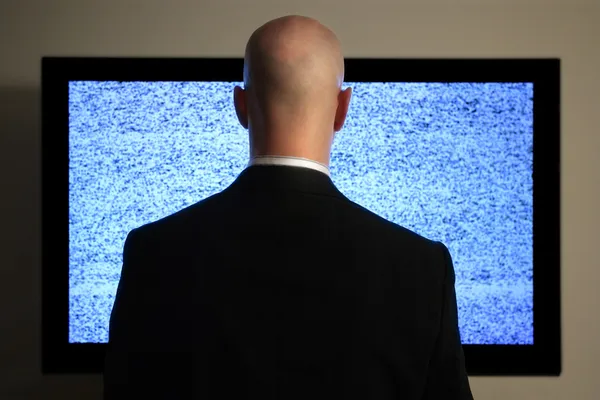 Watching television — Stock Photo, Image