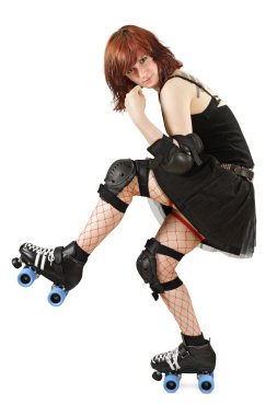 Roller derby girl clipart