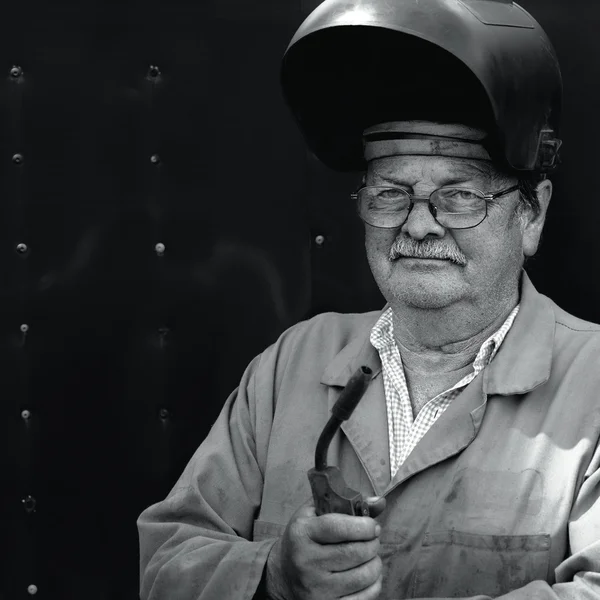 그의 60 년대에 용접기 — 스톡 사진