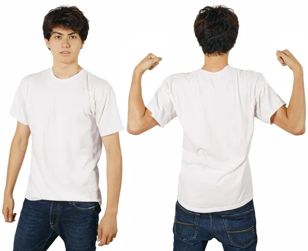 Αρσενικό με κενό άσπρο πουκάμισο — Φωτογραφία Αρχείου