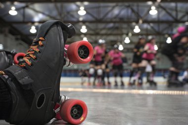 Roller derby skater fall clipart