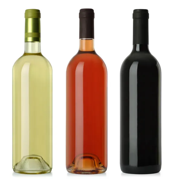Garrafas de vinho em branco sem etiquetas Imagens De Bancos De Imagens