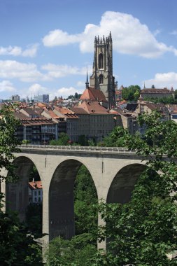 City of Fribourg Switzerland clipart