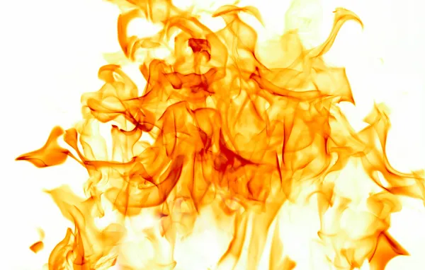 Flammen auf weißem Grund — Stockfoto