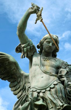 Statue of St. Michael clipart