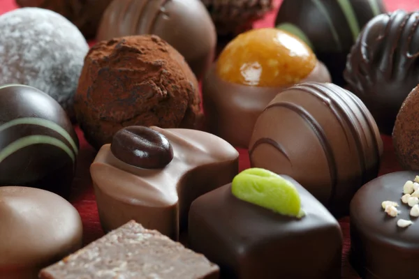 Chocolates close-up — Fotografia de Stock