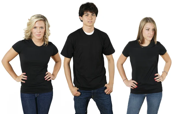 Young with blank shirts — Stock Photo, Image