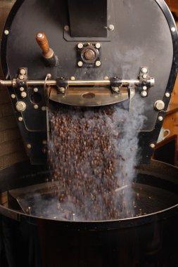 Roasting coffee beans clipart