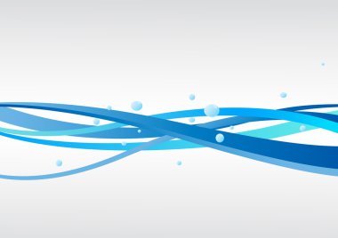 Vector blue background with waves