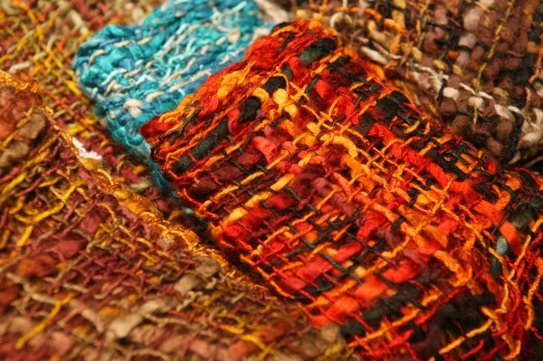 彩色的织物 — 图库照片