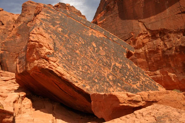 Petroglifi della Valle del Fuoco — Foto Stock