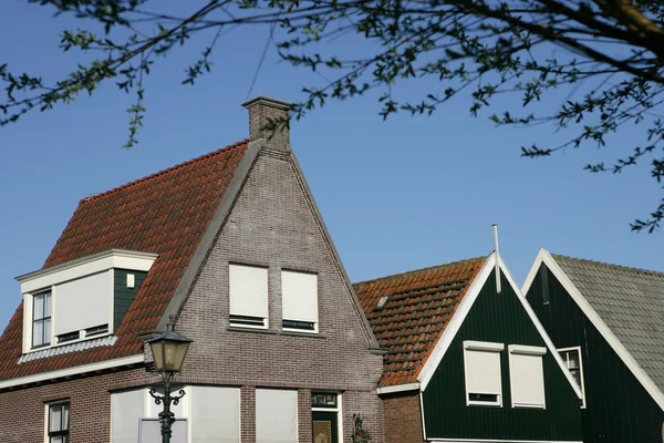 Architektura města volendam Stock Fotografie