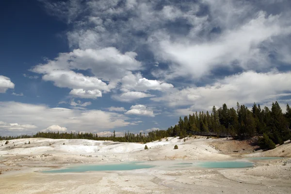 Piscinas azules de Yellowstone Fotos de stock