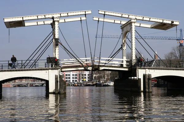 Ponte levatoio di Amsterdam Foto Stock Royalty Free