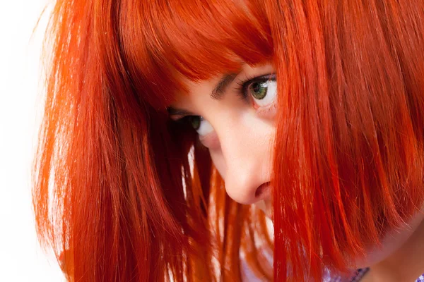Beauttiful γυναίκα με τα κόκκινα μαλλιά — Φωτογραφία Αρχείου