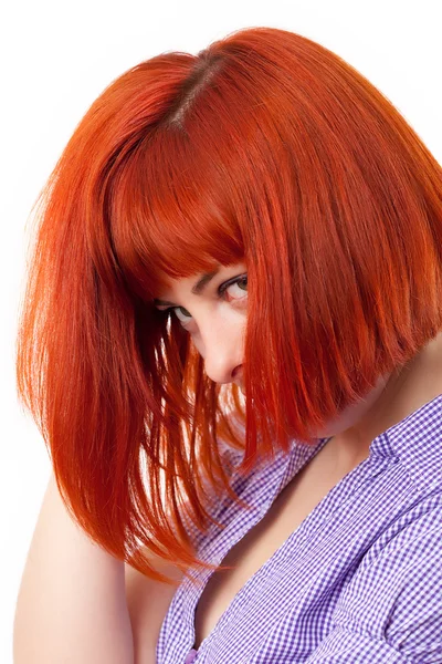 Beauttiful vrouw met rood haar — Stockfoto