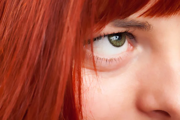 Beautiful woman with red hair — Stock Photo, Image