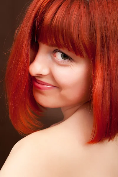 빨간 머리아름다운 여자 — 스톡 사진