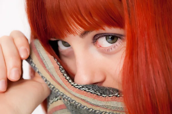 红头发的漂亮女人 — 图库照片