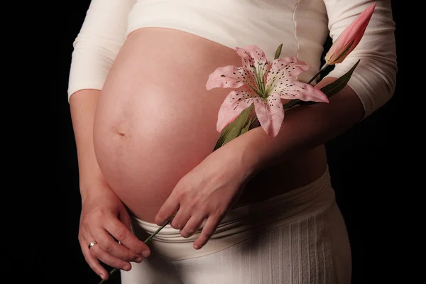 Zwangere moeder Rechtenvrije Stockfoto's