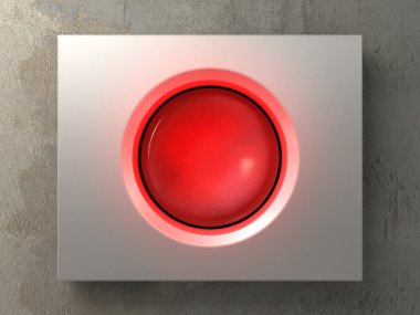 Pushed red button clipart