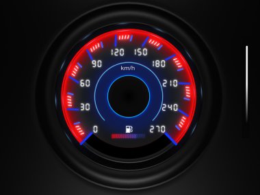 Car dashboard speedometer clipart