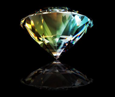 Diamond with reflection clipart