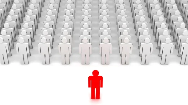 Leader and a crowd — Stock Photo, Image