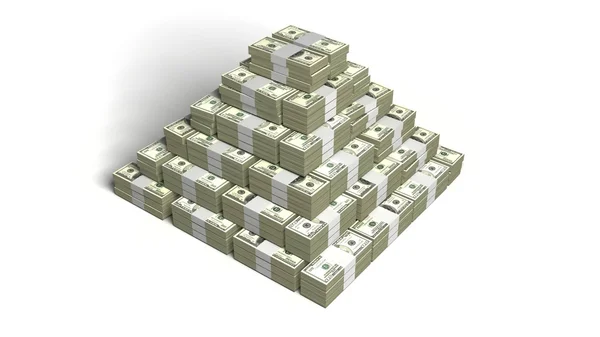 Pieniądze Piramida — Zdjęcie stockowe