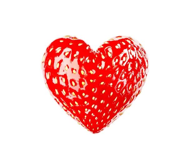 Herz aus Erdbeere — Stockfoto