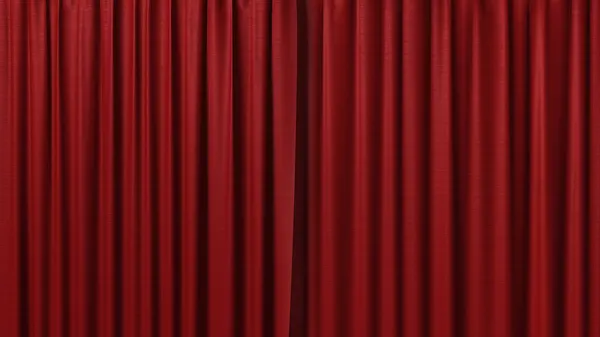 Closed red curtain — Stock Photo, Image
