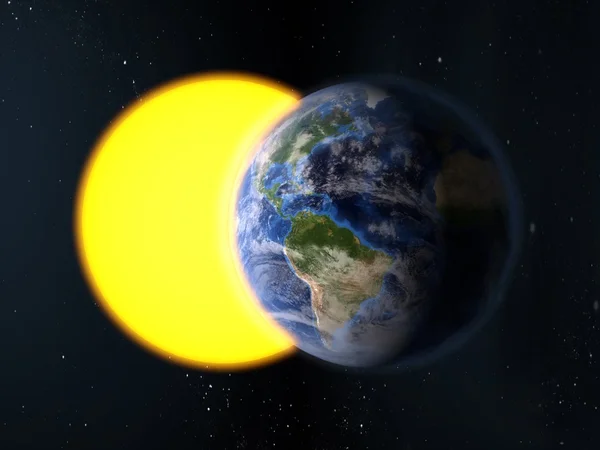Jorden absrtact soluppgången — Stockfoto