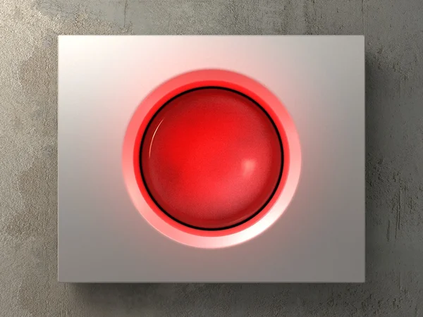 Pushed red button — Stock Photo, Image