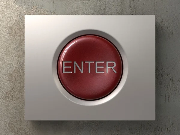 Red Enter button — Stock Photo, Image