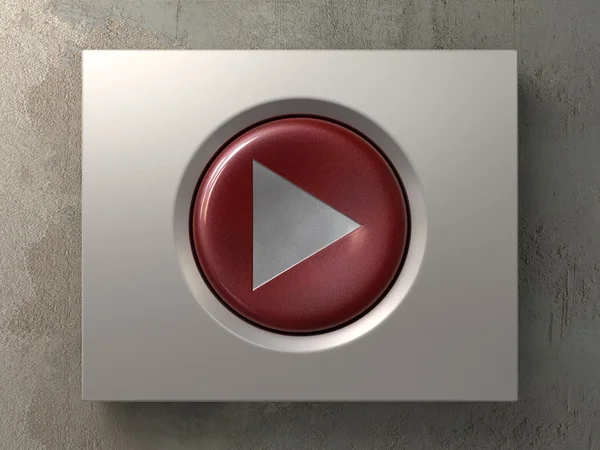 Red Play button — Stock Photo, Image