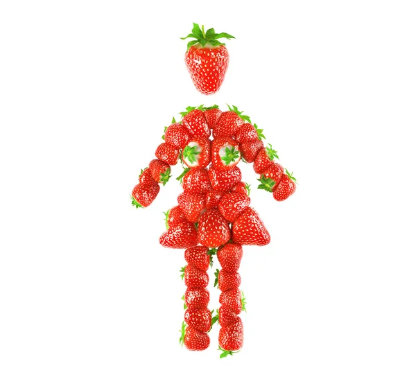 イチゴの女性のアイコン — ストック写真