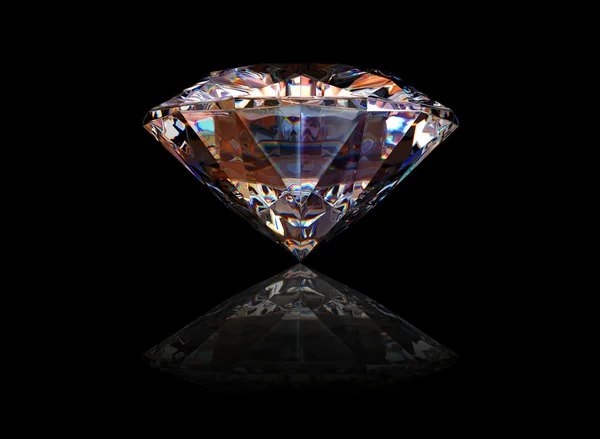 Diamant mit Reflexion — Stockfoto