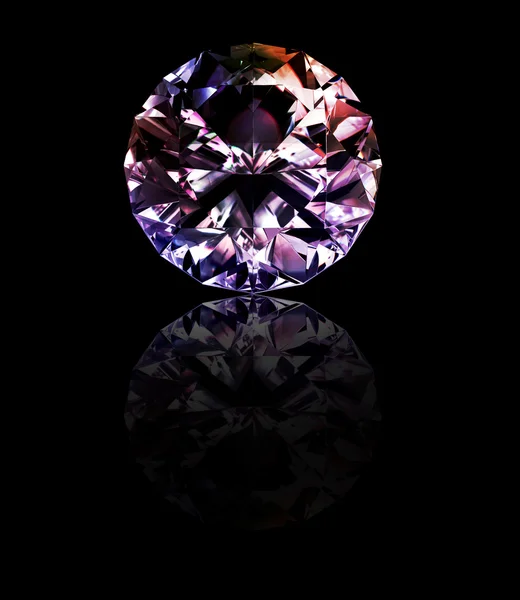 Diamant mit Reflexion — Stockfoto