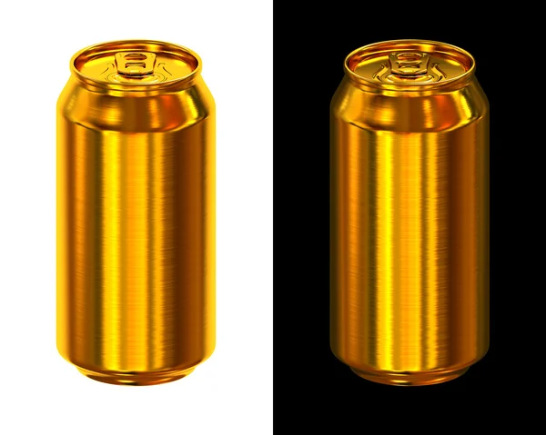 Gold beer can — Stock Photo, Image