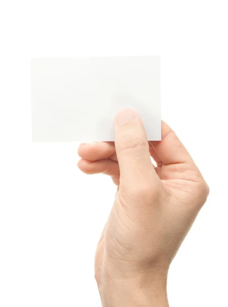 Mão com um cartão — Fotografia de Stock