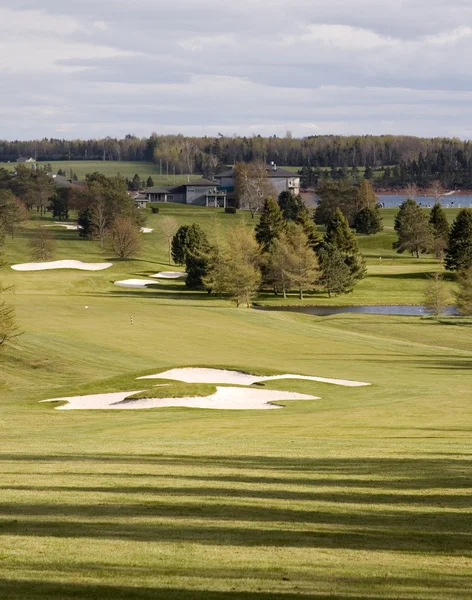 Vista aérea de um campo de golfe — Fotografia de Stock