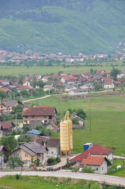 Silo üzerinden bir kuşbakışı görünümünü