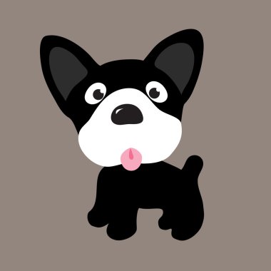 Boston Terrier Puppy clipart