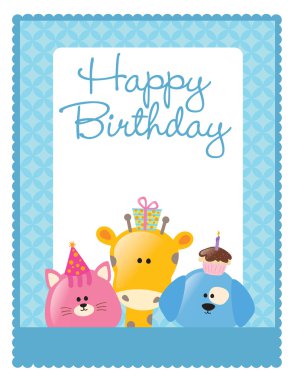 Birthday flyer template clipart